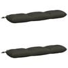 vidaXL Bench Cushions VIANEN 2 pcs 100% Polyester Anthracite