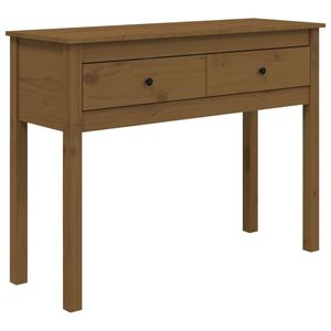 vidaXL Console Table Honey Brown 100x35x75 cm Solid Wood Pine