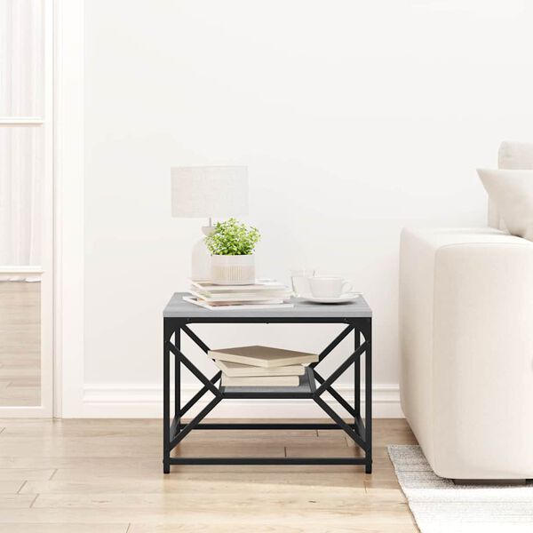 vidaXL Coffee Table Grey Sonoma 51 x 50 x 40 cm