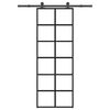 vidaXL Sliding Door with Hardware Set 76x205 cm ESG Glass&Aluminium
