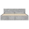 vidaXL Bed Frame without Mattress Concrete Grey 200x200 cm
