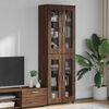 vidaXL Highboard FLORIN Brown Oak 60 x 35 x 182 cm Engineered Wood