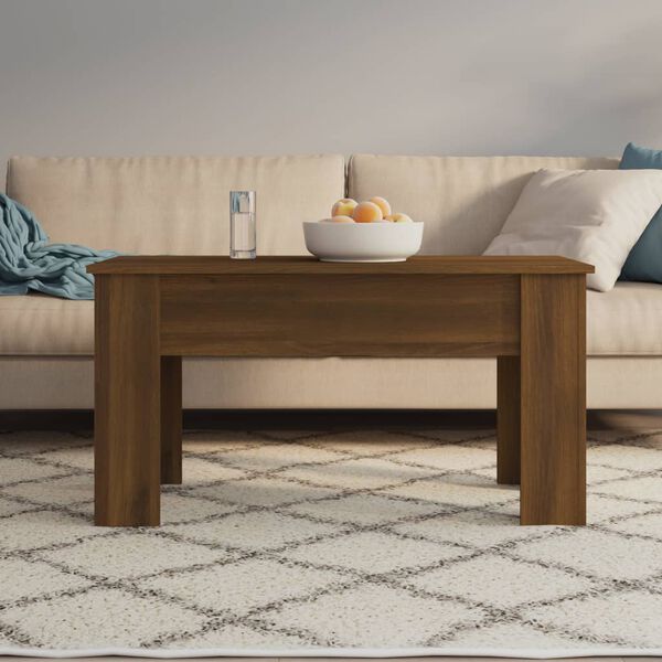 vidaXL Coffee Table Brown Oak 101x49x52 cm Engineered Wood
