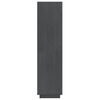vidaXL Book Cabinet/Room Divider Grey 40x35x135 cm Solid Pinewood