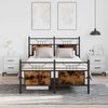 vidaXL Bed Frame without Mattress Smoked Oak 120x190 cm Small Double Engineered Wood