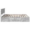 vidaXL Bed Frame Concrete Grey 200 x 200 cm Engineered Wood