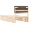 vidaXL Bed Frame with Upholstered Headboard Taupe 75 x 190 cm