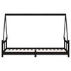 vidaXL Kids Bed Frame Black 80x200 cm Solid Wood Pine