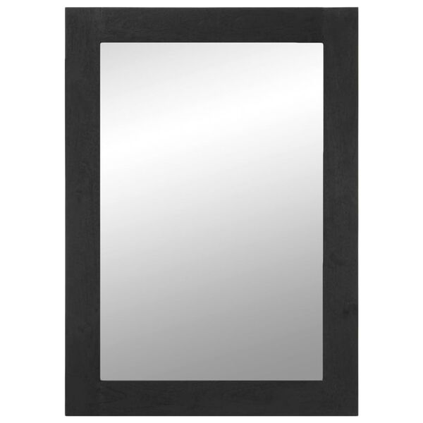 vidaXL Bathroom Mirror Black 50x70x2.5 cm Engineered Wood and brass
