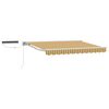 vidaXL Electric Retractable Awning Yellow, Grey and White 3 x 2 m