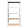 vidaXL 5-Layer Shelves 5 pcs Silver Steel&Engineered Wood
