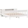 vidaXL Bookcase Bed without Mattress White 200x200cm Solid Wood Pine
