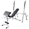 vidaXL Workout Bench with Weight Rack, Barbell and Dumbbell Set 90 kg