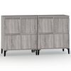 vidaXL Sideboards 2 pcs Grey Sonoma 60x35x70 cm Engineered Wood