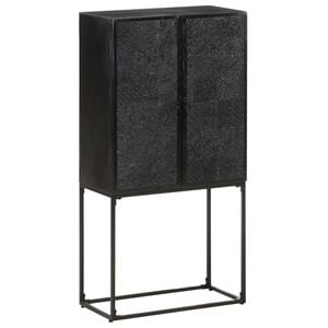 vidaXL Sideboard Black 60x30x120 cm Solid Acacia and Mango Wood