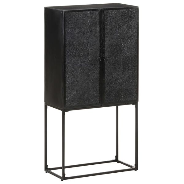 vidaXL Sideboard Black 60x30x120 cm Solid Acacia and Mango Wood