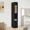 vidaXL Wardrobe with Drawer Black Oak 50 x 30 x 200 cm Engineered Wood