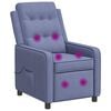 vidaXL Recliner Massage Chair Jeans Blue 65 x 93 x 102 cm Fabric