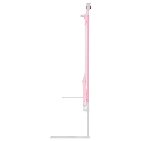 vidaXL Toddler Safety Bed Rail Pink 90x25 cm Fabric