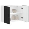vidaXL Kitchen Wall Cabinet Porto Black Engineered Wood