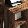 vidaXL Desk with Shelf Smoked Oak 90 x 48 x 101.5 cm Engineered Wood