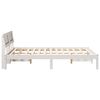 vidaXL Bed Frame with Headboard White 140 x 190 cm Solid pine wood