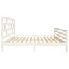 vidaXL Bed Frame without Mattress White Solid Wood King Size