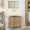 vidaXL Bathroom Cabinet with Mirror Artisan Oak Engineered Wood