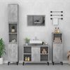 vidaXL 4 Piece Bathroom Furniture Set Concrete Grey Engineered Wood