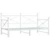vidaXL Daybed with Trundle without Mattress White 107x203 cm Steel