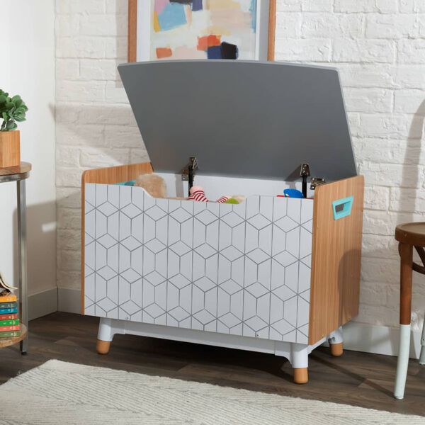 KidKraft Kid Toy Box Mid-Century Modern Grey 73.99x46x55.88 cm