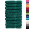 vidaXL Premium Towels SOLUND 10 pcs Green 100x200 cm 600 gsm