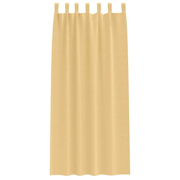 vidaXL Blackout Curtains with Rings 2 pcs Beige 225 x 140 cm Polyester