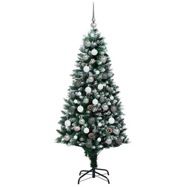 vidaXL Artificial Christmas Tree with 300 LEDs with Stand Green 180 cm