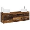 vidaXL Bathroom Furniture Set 3 pcs Old Wood 49.5 x 44.5 x 66 cm