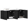 vidaXL TV Cabinets 2 pcs Black Oak 120x30x41 cm Engineered Wood