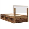 vidaXL Bed Frame with Headboard Old Wood 100 x 200 cm Engineered wood