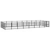 vidaXL Outdoor Dog Kennel Steel 22.58 m&sup2;