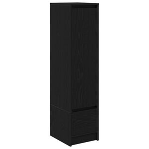 vidaXL Highboard Black Oak 29.5x34x119.5 cm Engineered Wood