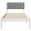 vidaXL Bed frame White and light grey 80 x 200 cm Solid pine wood