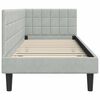 vidaXL Corner Bed Frame Light Grey 80 cm x 200 cm Velvet