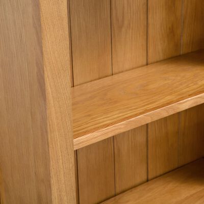 vidaXL 5-Tier Bookcase 60x22.5x140 cm Solid Oak Wood