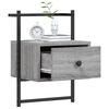 vidaXL Bedside Cabinets Wall-mounted 2 pcs Grey Sonoma 35x30x51 cm Engineered Wood