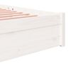 vidaXL Bed Frame without Mattress White Solid Wood 120x200 cm