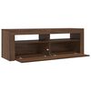 vidaXL TV Cabinet with LED Lights Brown Oak 120x35x40 cm