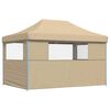 vidaXL Party Tent Folding Beige 279 x 410 x 315 cm Oxford Fabric