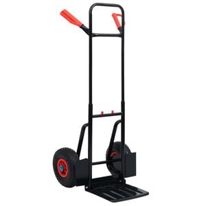 vidaXL Telescopic Hand Trolley 200 kg Black and Red