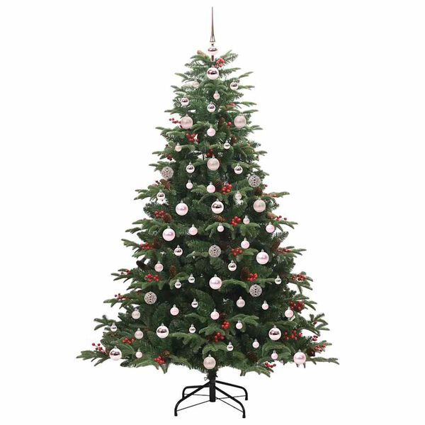 vidaXL Artificial Christmas Tree with 300 LEDs with Stand Green 180 cm