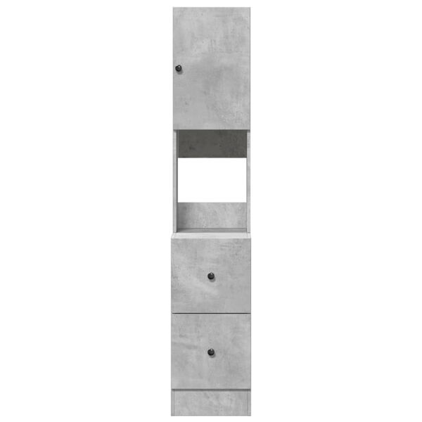 vidaXL Kitchen Cabinet Concrete Grey 35x50x180 cm Engineered Wood