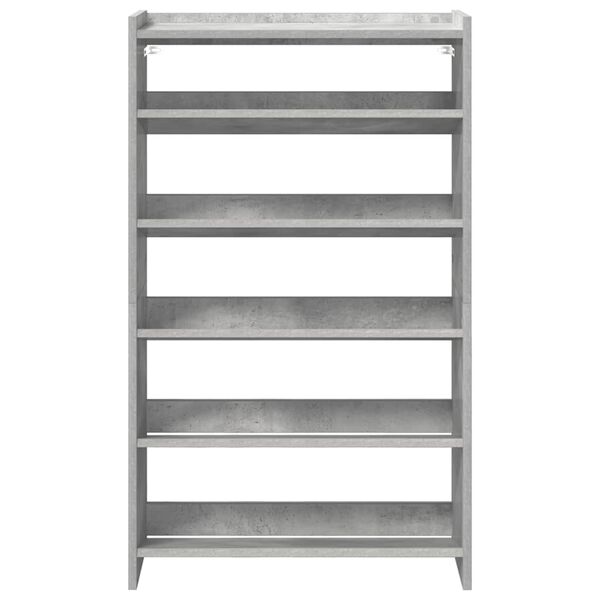 vidaXL Shoe Rack Concrete Grey 60x25x81 cm Engineered Wood